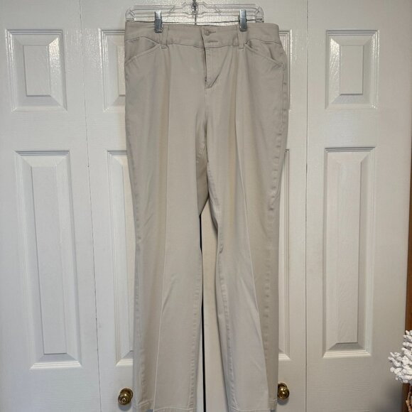 Coldwater Creek Khaki Bootcut Pants - Picture 1 of 8